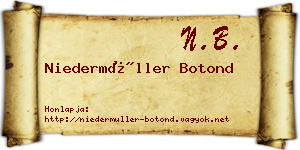 Niedermüller Botond névjegykártya